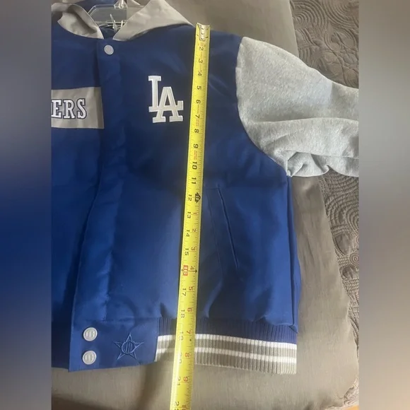 WORLD SERIES CHAMPS 🏆 NWOT LOS ANGELES DODGERS BLUE REVERSIBLE HOODED JACKET - Picture 11 of 12